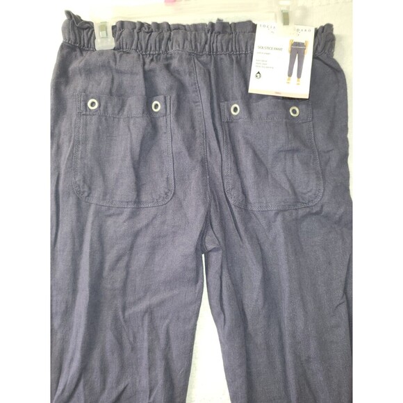 Social Standards Jogger Womens Small Pull On Linen Drawstring Blue High rise - Picture 7 of 11